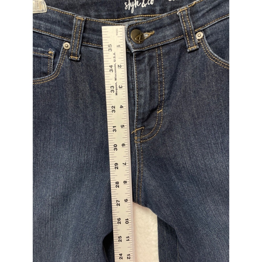 Style & Co Womens size 4 Curvy Denim Capri Blue Pants - Picture 7 of 10
